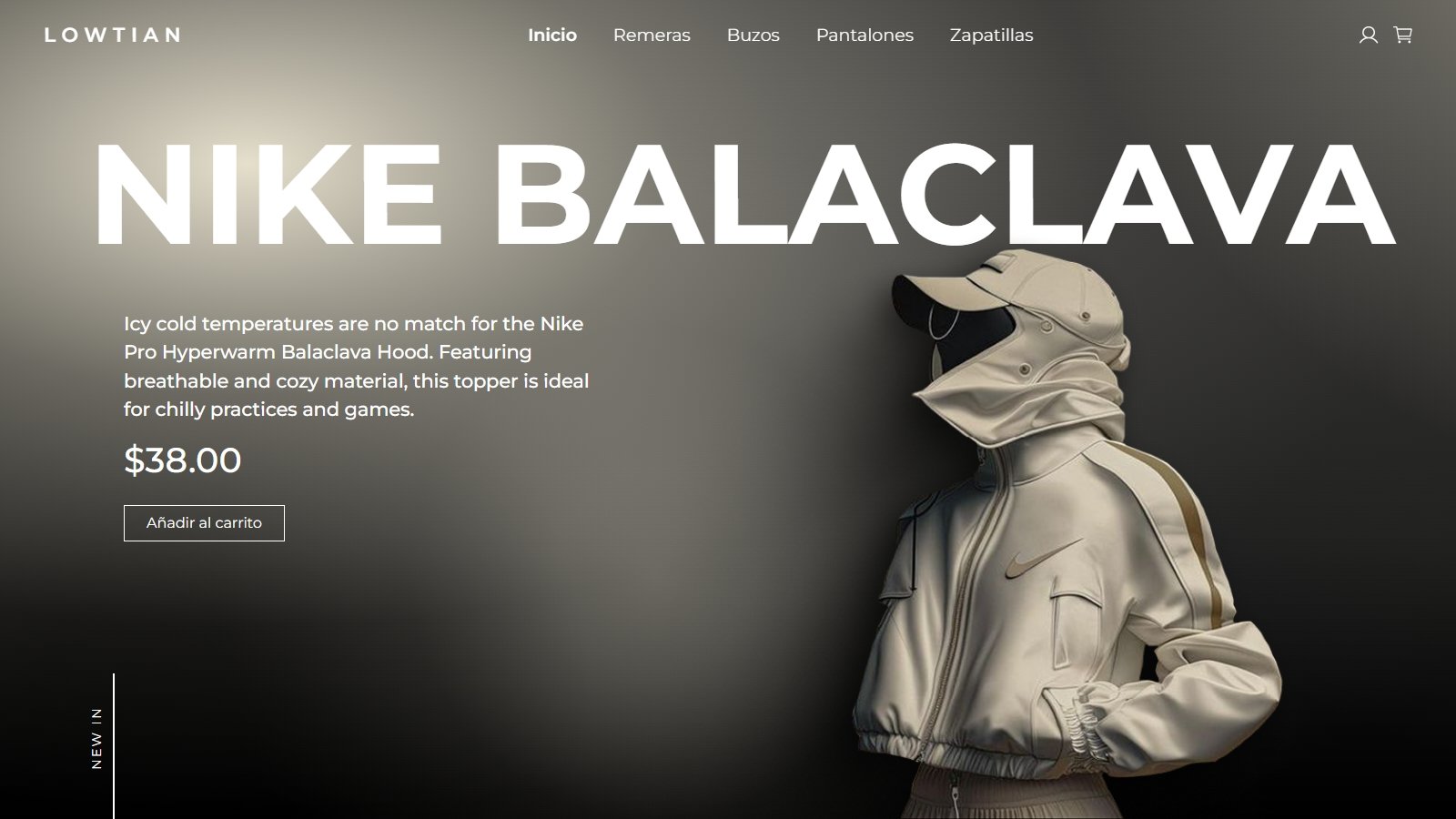 Maquetación de tienda online a partir de un diseño previo